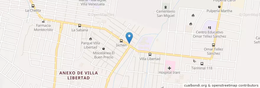 Mapa de ubicacion de Guapollón en Nicaragua, Departamento De Managua, Managua (Municipio).