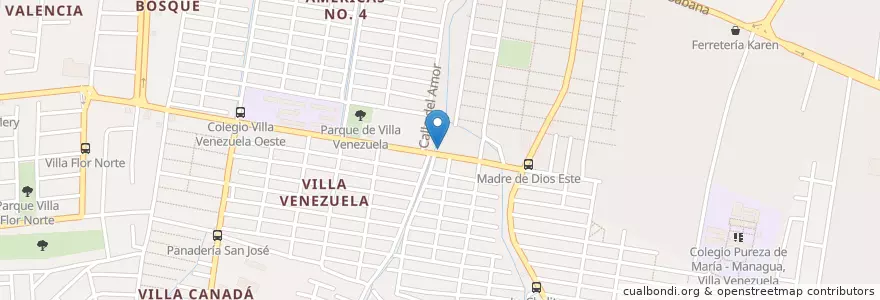 Mapa de ubicacion de Leche Agria Muu Muuu en Никарагуа, Departamento De Managua, Managua (Municipio).