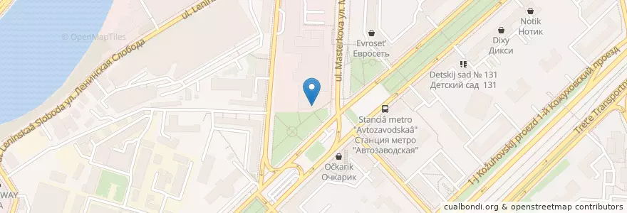 Mapa de ubicacion de Стражек en Rusia, Центральный Федеральный Округ, Москва, Южный Административный Округ, Даниловский Район.