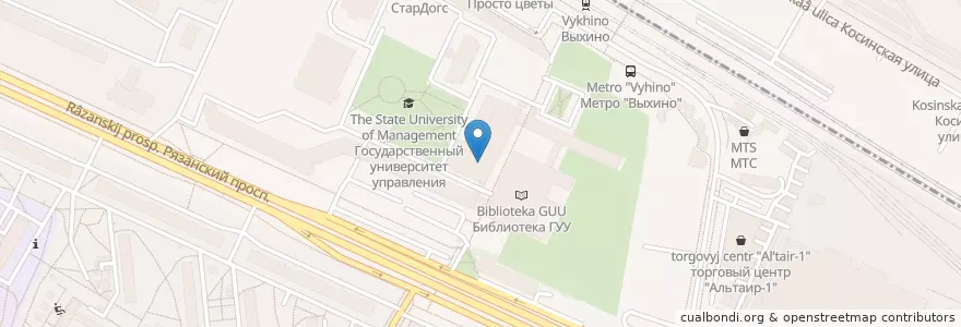Mapa de ubicacion de Столовая ГУУ en روسیه, Центральный Федеральный Округ, Москва, Юго-Восточный Административный Округ.