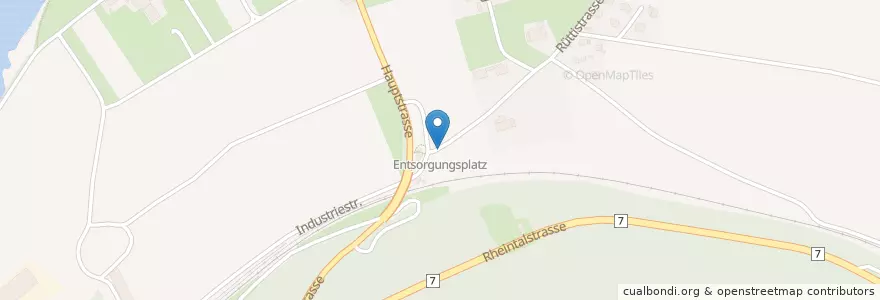 Mapa de ubicacion de Entsorgungsplatz en Schweiz/Suisse/Svizzera/Svizra, Full-Reuenthal, Aargau, Bezirk Zurzach, Full-Reuenthal.