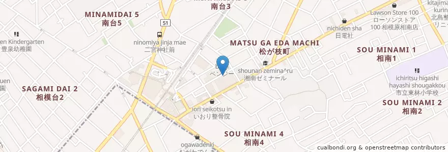 Mapa de ubicacion de マクドナルド en 日本, 神奈川県, 相模原市, 南区.