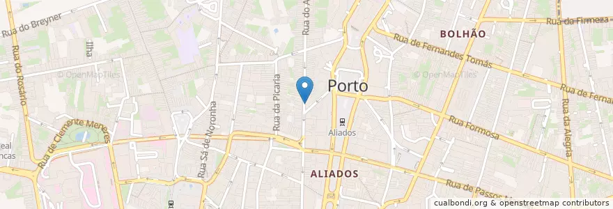 Mapa de ubicacion de enaltece sabor en ポルトガル, ノルテ, Área Metropolitana Do Porto, Porto, Porto, Cedofeita, Santo Ildefonso, Sé, Miragaia, São Nicolau E Vitória.