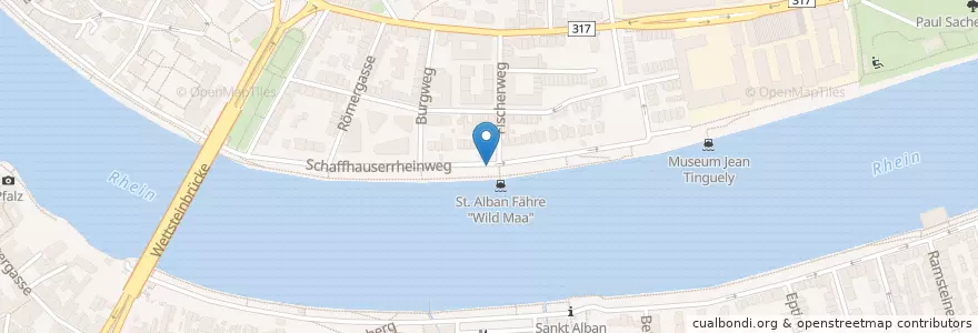 Mapa de ubicacion de Basiliskbrunnen en Suiza, Basilea-Ciudad, Basilea.