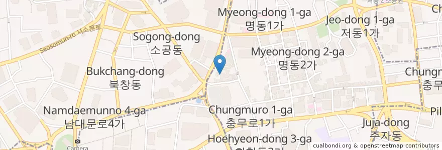 Mapa de ubicacion de W XYZ bar&lounge en South Korea, Seoul, Jung-Gu.