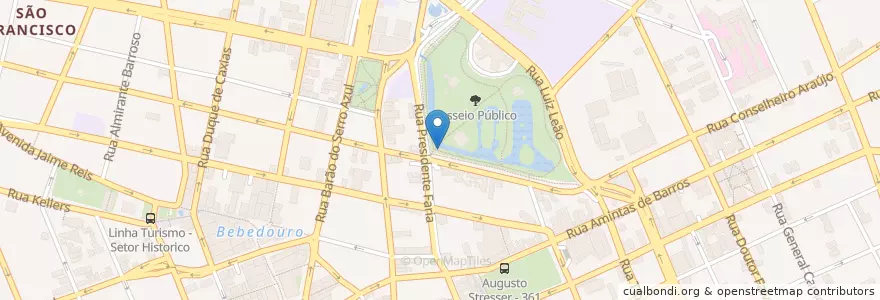 Mapa de ubicacion de Feira de Orgânicos (Sábado Manhã) en Brazil, Jižní Region, Paraná, Região Geográfica Intermediária De Curitiba, Região Metropolitana De Curitiba, Microrregião De Curitiba, Curitiba.