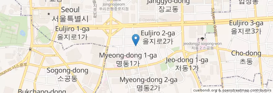 Mapa de ubicacion de 도쿄스테이크 en Corea Del Sud, Seul, 명동.