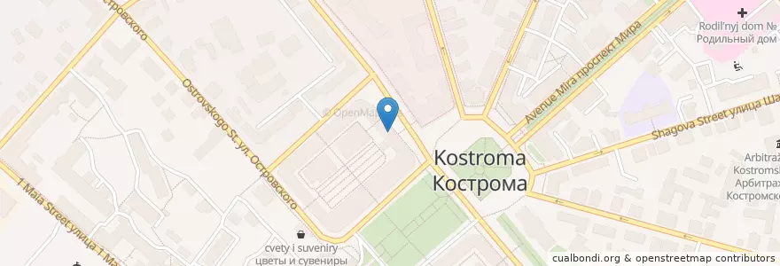 Mapa de ubicacion de Маленький Ханой en Rússia, Distrito Federal Central, Oblast De Kostroma, Костромской Район, Городской Округ Кострома.