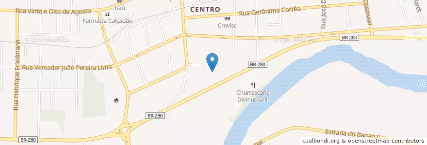 Mapa de ubicacion de @rroba Churrascaria, Pizzaria e Choperia en Brazil, South Region, Santa Catarina, Região Geográfica Intermediária De Joinville, Microrregião De Joinville, Guaramirim.