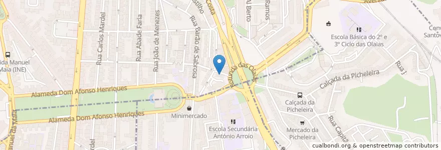 Mapa de ubicacion de Restaurante Molha O Bico en Portugal, Área Metropolitana De Lisboa, Lissabon, Grande Lisboa, Lissabon.