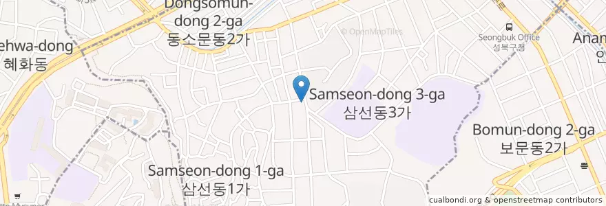 Mapa de ubicacion de 다바타식당 en 대한민국, 서울, 성북구.