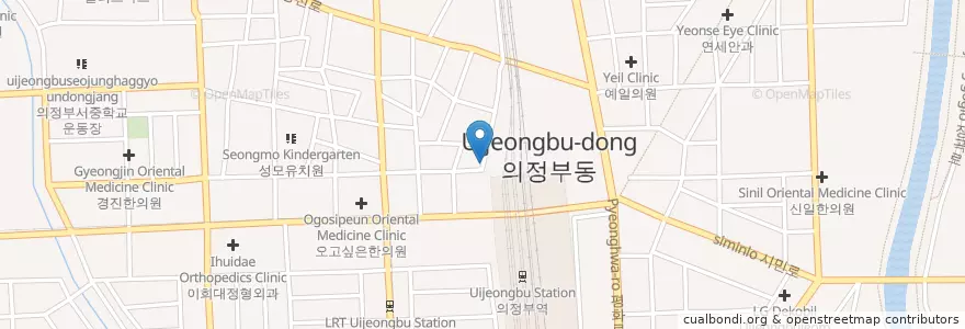 Mapa de ubicacion de 아론PC방 en Corée Du Sud, Gyeonggi, 의정부시.
