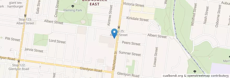 Mapa de ubicacion de Chapt Two en Australie, Victoria, City Of Moreland.