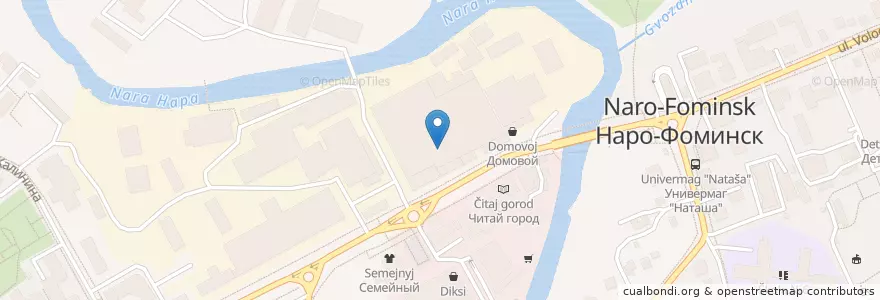 Mapa de ubicacion de KFC en 俄罗斯/俄羅斯, Центральный Федеральный Округ, 莫斯科州, Наро-Фоминский Городской Округ.