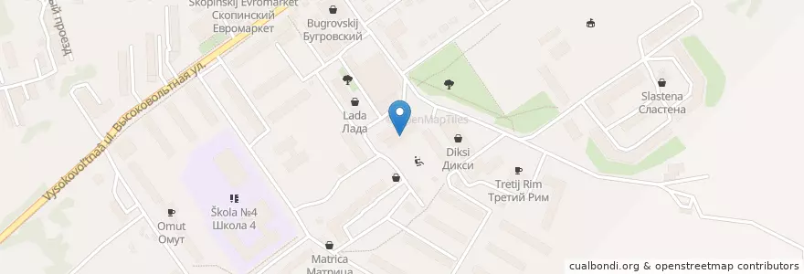 Mapa de ubicacion de Почта №391803 en ロシア, 中央連邦管区, リャザン州, Городской Округ Скопин, Скопинский Район.
