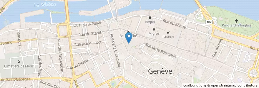 Mapa de ubicacion de Karne en Schweiz, Genf, Genf, Genf.
