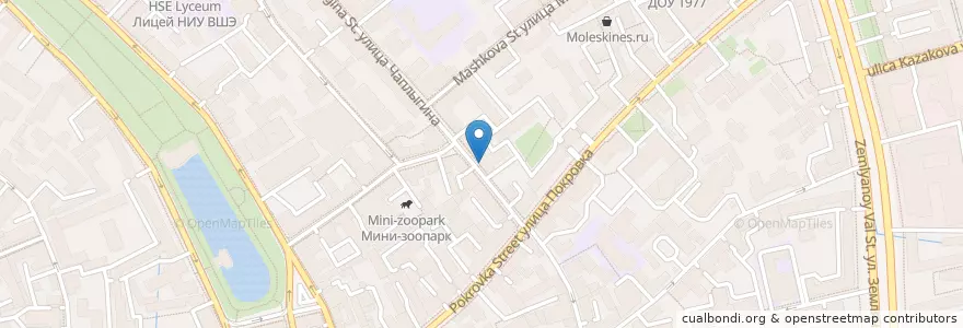 Mapa de ubicacion de Janelle en Rússia, Distrito Federal Central, Москва, Центральный Административный Округ, Басманный Район.