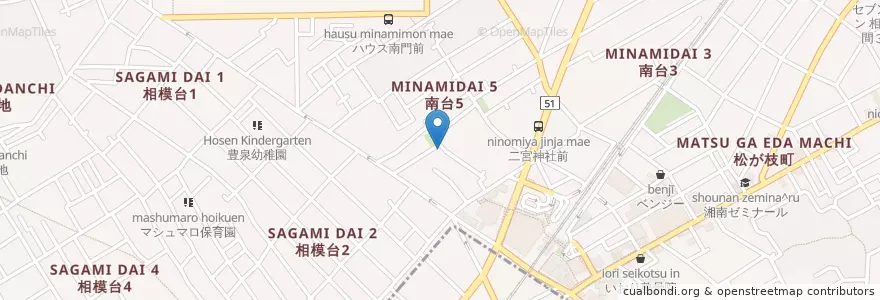 Mapa de ubicacion de 南台医院 en Jepun, 神奈川県, 相模原市, 南区.