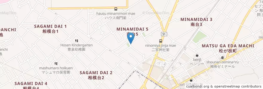 Mapa de ubicacion de りっしょう保育園 en 일본, 가나가와현, 相模原市, 南区.
