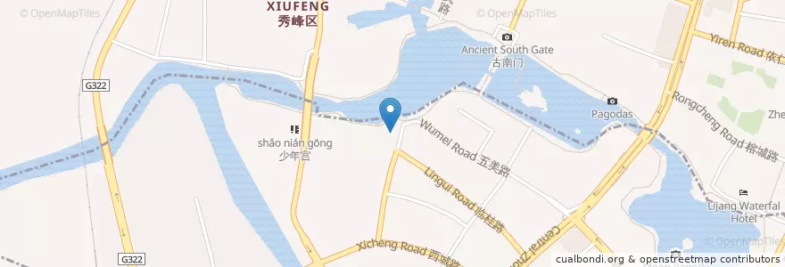 Mapa de ubicacion de Kindergarten en Çin, Guangksi Zhuang Özerk Bölgesi, 桂林市, 秀峰区.