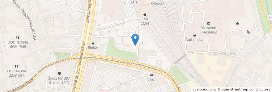 Mapa de ubicacion de Cofix en Rússia, Distrito Federal Central, Москва, Центральный Административный Округ, Басманный Район.