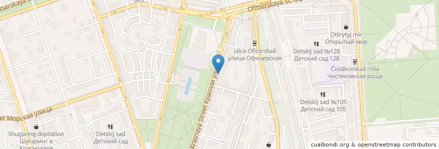 Mapa de ubicacion de Leggo Burger en Rusya Federasyonu, Южный Федеральный Округ, Krasnodar Krayı, Городской Округ Краснодар.