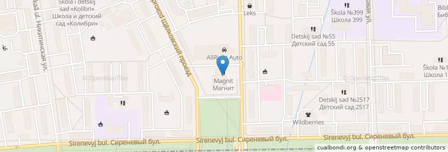 Mapa de ubicacion de Urban en 俄罗斯/俄羅斯, Центральный Федеральный Округ, Москва, Восточный Административный Округ, Район Северное Измайлово.