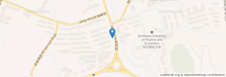 Mapa de ubicacion de 中国工商银行学苑分理处 en China, Liaoning, 大连市, 沙河口区, 黑石礁街道.
