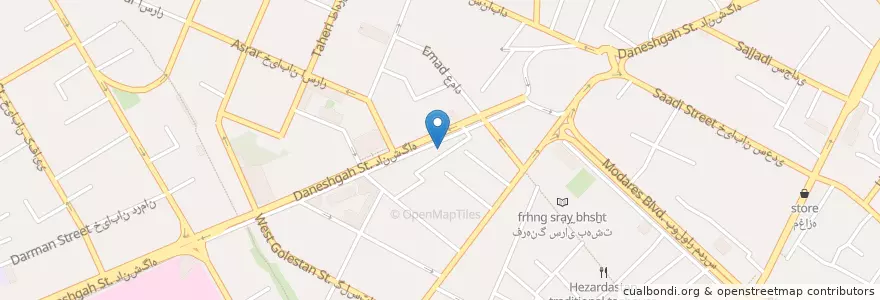 Mapa de ubicacion de مسجد امام صادق en Iran, Razavi-Chorasan, شهرستان مشهد, مشهد, بخش مرکزی شهرستان مشهد.