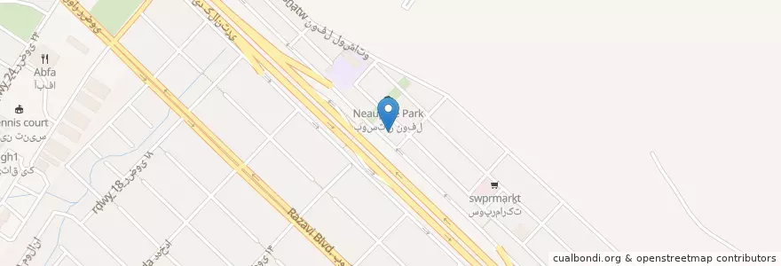 Mapa de ubicacion de Moin Darbari Restaurant en Iran, Razavi Khorasan, Mashhad County, Mashhad, بخش مرکزی شهرستان مشهد.
