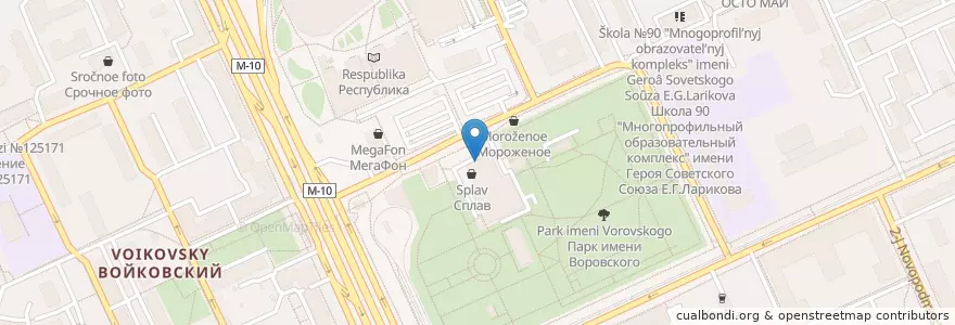 Mapa de ubicacion de IL Патио en روسيا, Центральный Федеральный Округ, Москва, Северный Административный Округ, Войковский Район.