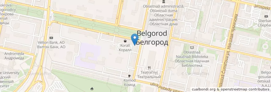 Mapa de ubicacion de Ваниль en Russland, Föderationskreis Zentralrussland, Oblast Belgorod, Белгородский Район, Городской Округ Белгород.