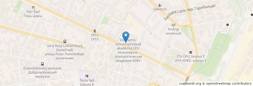 Mapa de ubicacion de Научно-техническая библиотека ЮФУ en Rusland, Zuidelijk Federaal District, Oblast Rostov, Городской Округ Таганрог.