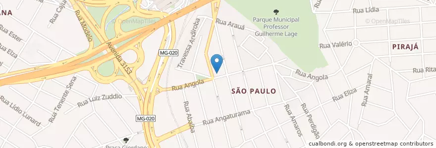 Mapa de ubicacion de Paróquia São Paulo Apóstolo en 브라질, 남동지방, 미나스제라이스, Região Geográfica Intermediária De Belo Horizonte, Região Metropolitana De Belo Horizonte, Microrregião Belo Horizonte, 벨루오리존치.