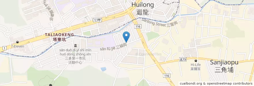 Mapa de ubicacion de 美而美 en Тайвань, Новый Тайбэй, 樹林區.