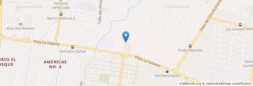 Mapa de ubicacion de Farmacia Xolotlán en نيكاراجوا, Departamento De Managua, Managua (Municipio).