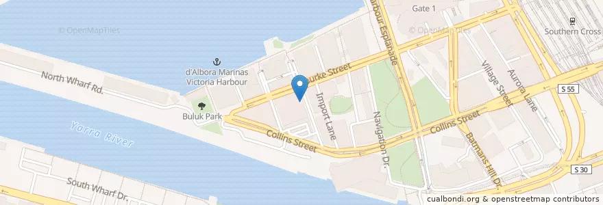 Mapa de ubicacion de Smokestak en Australia, Victoria, City Of Melbourne.