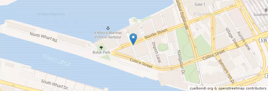 Mapa de ubicacion de Docklands Post Shop en Avustralya, Victoria, City Of Melbourne.