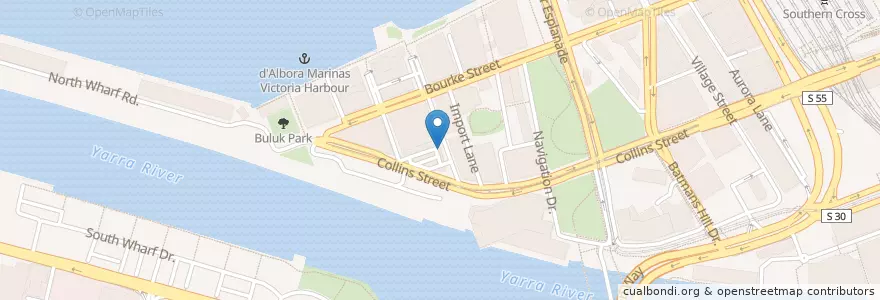 Mapa de ubicacion de Docklands Dental Studio en Avustralya, Victoria, City Of Melbourne.