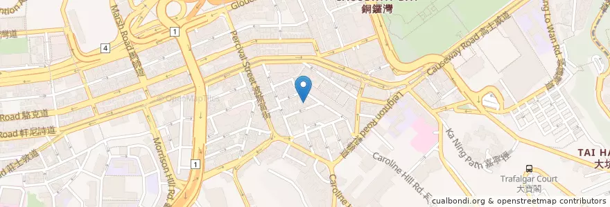 Mapa de ubicacion de Kam's Kitchen 2.0 en China, Guangdong, Hong Kong, Pulau Hong Kong, Wilayah Baru, 灣仔區 Wan Chai District.