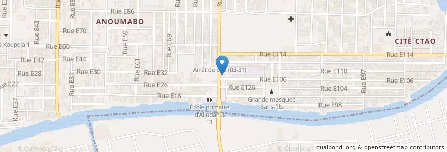 Mapa de ubicacion de Foyer Alliodan en ساحل عاج, آبیجان, Marcory.