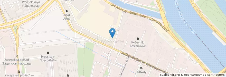 Mapa de ubicacion de Век Живи en Russie, District Fédéral Central, Moscou, Центральный Административный Округ, Район Замоскворечье.