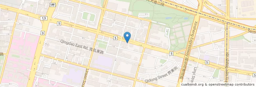 Mapa de ubicacion de 東京油組總店 en 臺灣, 新北市, 臺北市, 中正區.