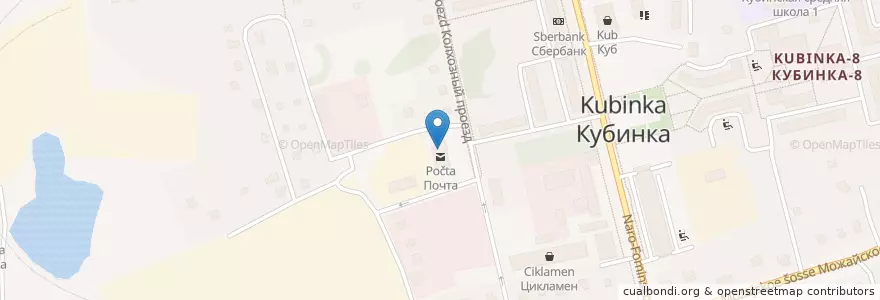 Mapa de ubicacion de Телеграф en 러시아, Центральный Федеральный Округ, Московская Область, Одинцовский Городской Округ.