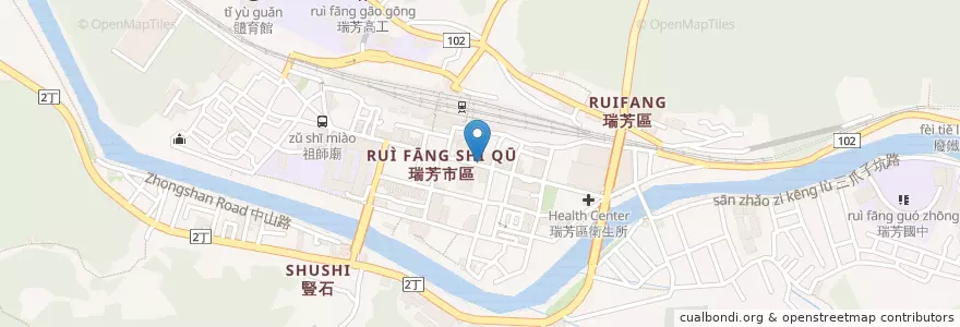 Mapa de ubicacion de 胖老爹美式炸雞 en Taiwan, Neu-Taipeh, Ruifang.