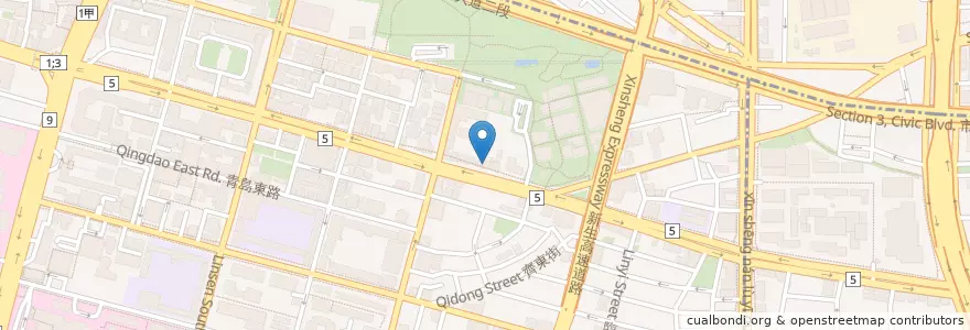 Mapa de ubicacion de 興波咖啡 en 臺灣, 新北市, 臺北市, 中正區.