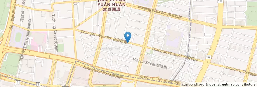 Mapa de ubicacion de La bambina caffè en 台湾, 新北市, 台北市, 大同区.
