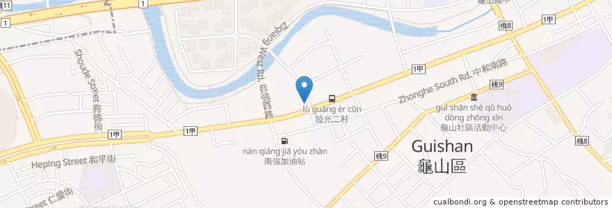 Mapa de ubicacion de 85度C咖啡蛋糕 en Taiwan, Taoyuan, Guishan.