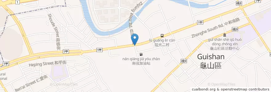 Mapa de ubicacion de 龜山豪大雞排 en Taiwan, Taoyuan, Guishan.