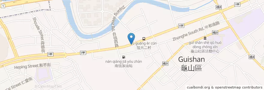 Mapa de ubicacion de 中一排骨 en 타이완, 타오위안 시, 구이산 구.